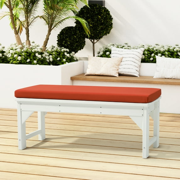 Costaelm Harmony Outdoor Patio Bench Seat Cushion, 48 x 18, Orange