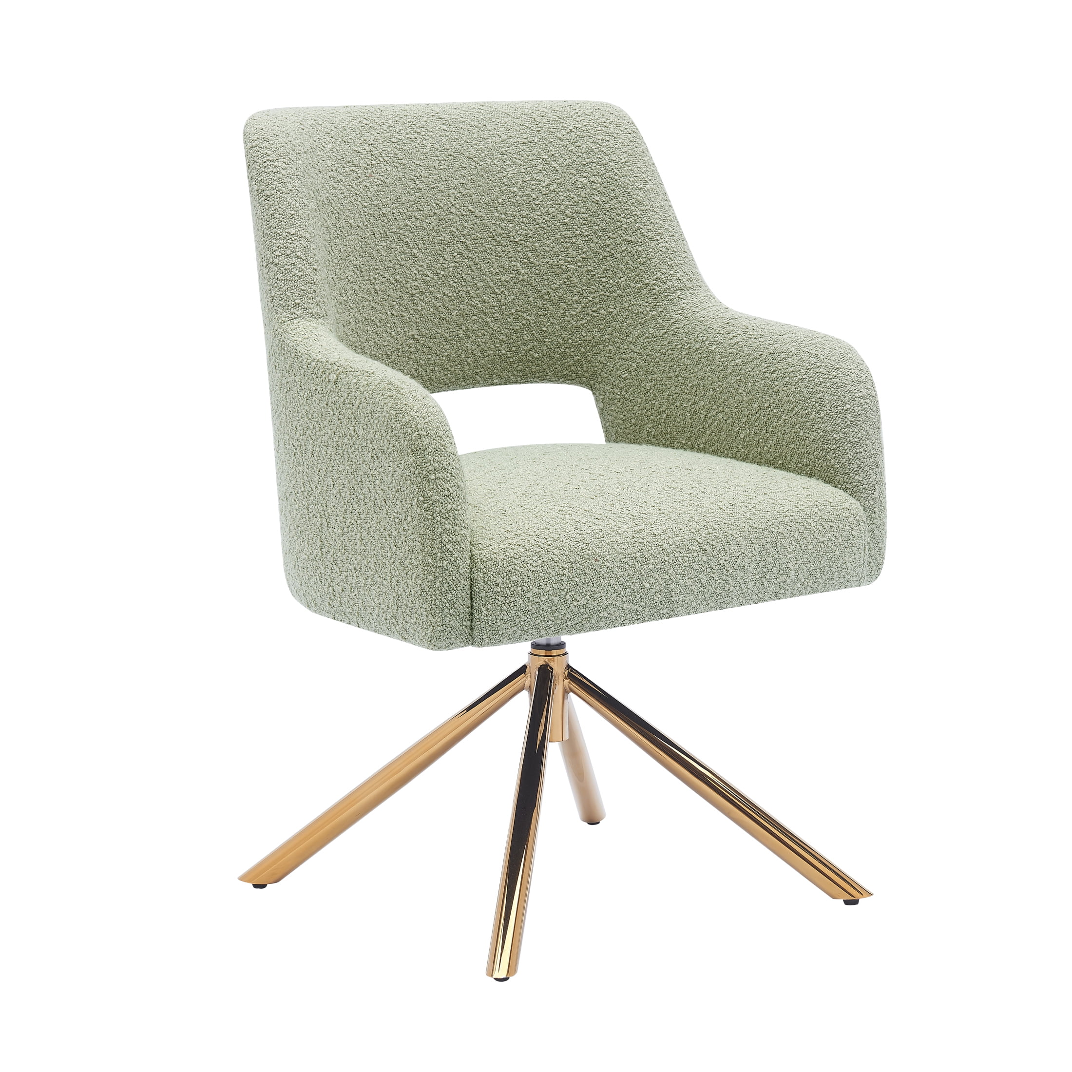 Costaelm Mid-Century Modern Large Boucle Accent Arm Chair, Desert Sage ...