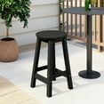 thumbnail image 1 of Costaelm Paradise 24" HDPE Round Outdoor Patio Counter Height Bar Stool, Black, 1 of 8