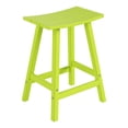 thumbnail image 1 of FADINGFREE 24" Outdoor Saddle Seat Bar Stool, Poly Plastic HDPE Adirondack Style Patio Bar Stool, Lime, 1 of 6