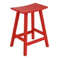 thumbnail image 1 of Costaelm Paradise 24" Poly Plastic Outdoor Patio Counter Stool, Red, 1 of 6