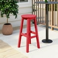 thumbnail image 1 of Costaelm Paradise 29" HDPE Round Outdoor Patio Bar Stool, Red, 1 of 8