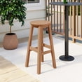 thumbnail image 1 of Costaelm Paradise 29" HDPE Round Outdoor Patio Bar Stool, Teak, 1 of 8
