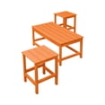 thumbnail image 1 of Costaelm Paradise 3-Piece Set Outdoor Patio Adirondack Coffee Table and Square Side Table, Orange, 1 of 10