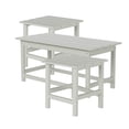 thumbnail image 1 of Costaelm Paradise 3-Piece Set Outdoor Patio Adirondack Coffee Table and Square Side Table, Sand, 1 of 10