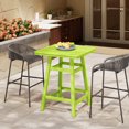 thumbnail image 1 of Costaelm Paradise 30" Square Outdoor Patio Counter High Bistro Bar Table With Umbrella Hole, Lime, 1 of 9