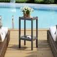 thumbnail image 1 of Costaelm 36'' Modern Adirondack Square Outdoor Side Table, All Weather Use Double Layer Patio Side Table, Gray, 1 of 14
