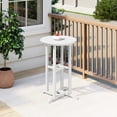thumbnail image 1 of Costaelm Paradise 37" Counter Height Round Outdoor Patio Cocktail Bar Table, White, 1 of 1
