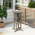thumbnail image 1 of Costaelm Paradise 42" High Round Outdoor Patio Cocktail Bar Table, Weathered Wood, 1 of 1