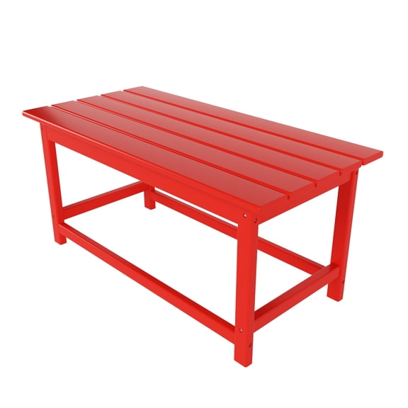 Costaelm Paradise Adirondack Outdoor Coffee Table, Red