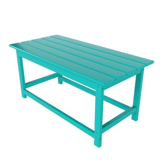 Costaelm Paradise Adirondack Outdoor Coffee Table, Turquoise