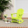 thumbnail image 1 of FADINGFREE Outdoor Patio Rocking Chair, All-Weather HDPE Patio Rocker with Wide Armrests for Porch, Lawn & Garden, Lime Green, 1 of 9