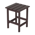 thumbnail image 1 of Costaelm Paradise Adirondack Outdoor Patio Side Square End Table Small Poly Lumber HDPE Weather Resistant, Dark Brown, 1 of 7