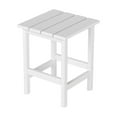 thumbnail image 1 of Costaelm Paradise Adirondack Outdoor Patio Side Square End Table Small Poly Lumber HDPE Weather Resistant, White, 1 of 7