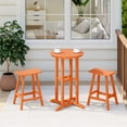 thumbnail image 1 of Costaelm Paradise Counter Height Bar Stools Outdoor Bistro Patio Bar Table Set, Orange, 1 of 7