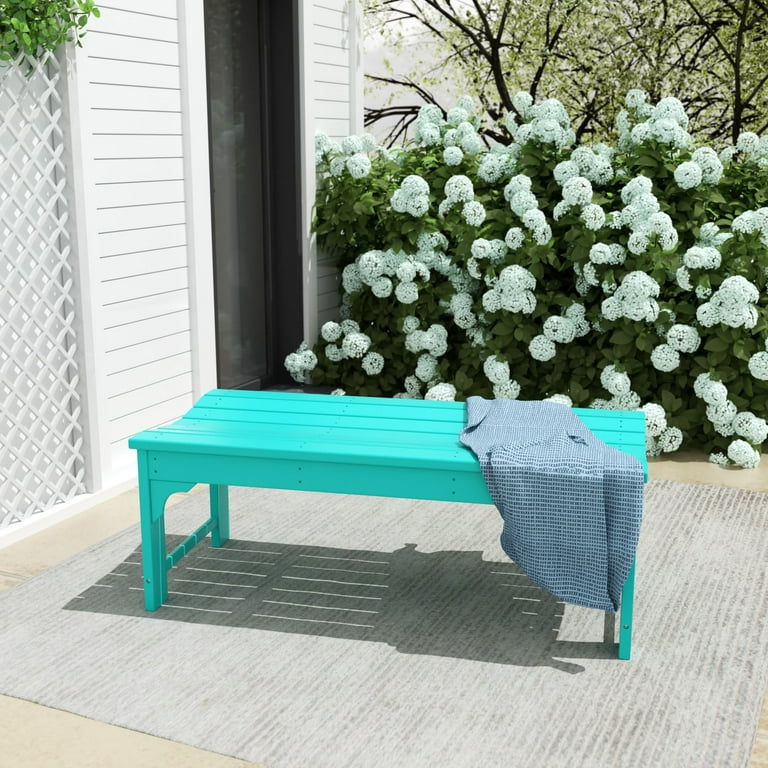 Turquoise discount outdoor bench