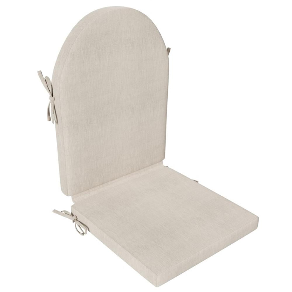 Beige Polyester Outdoor Adirondack Chair Cushion Set