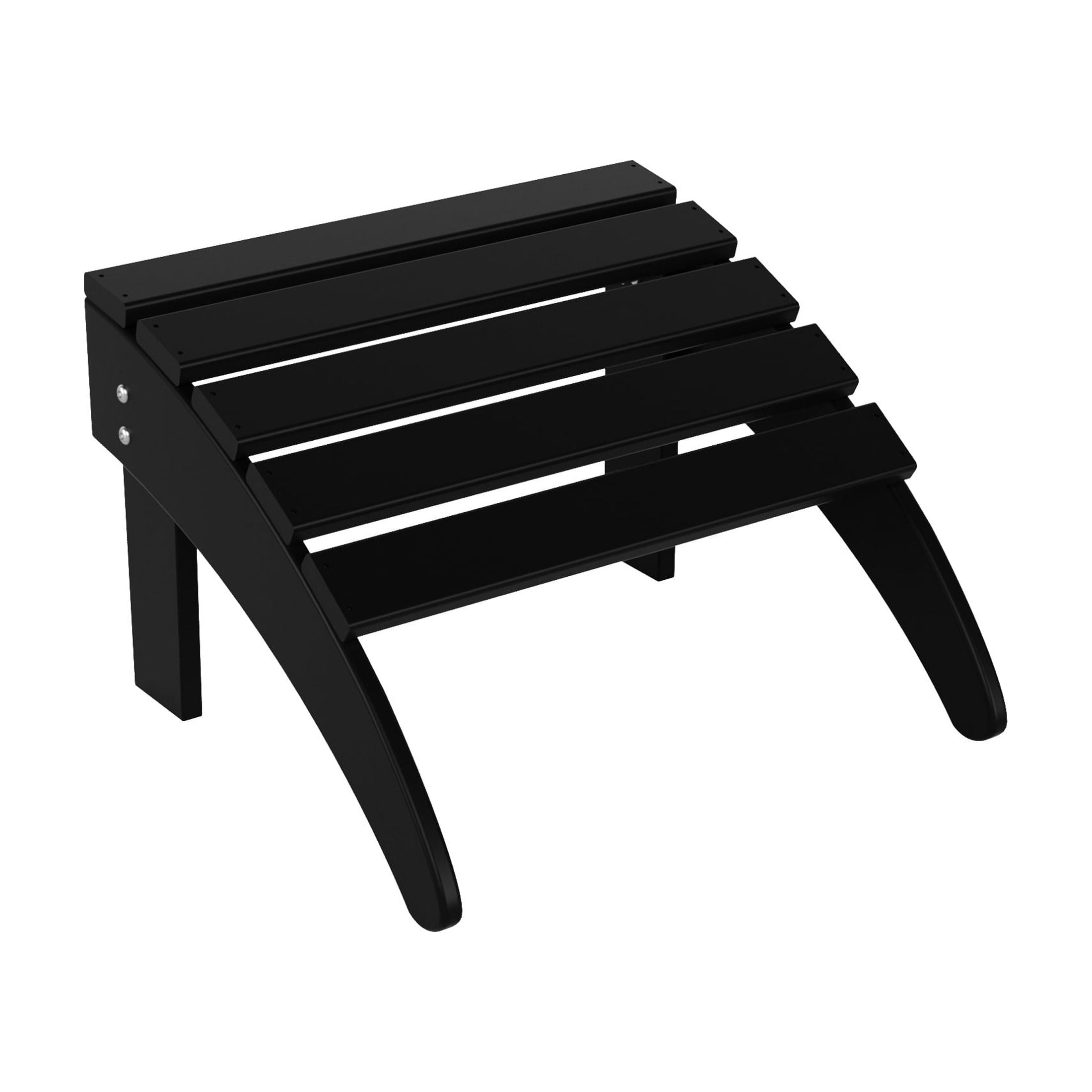 Black Poly Lumber Outdoor Adirondack Ottoman Footrest