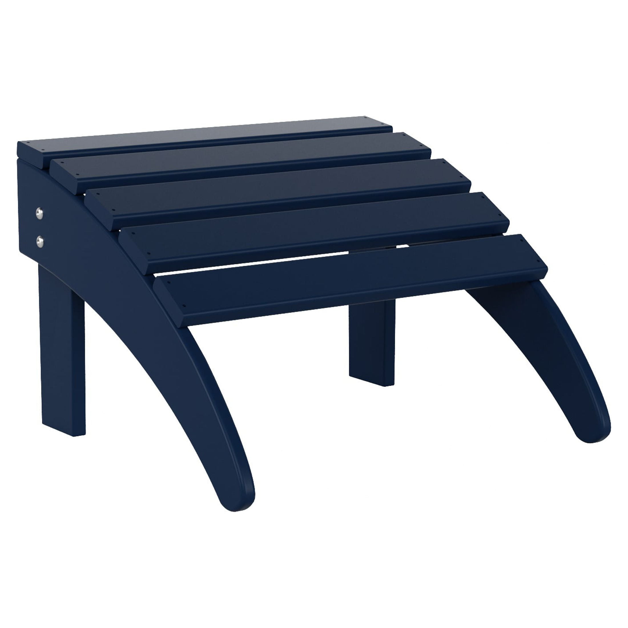 Navy Blue Classic Adirondack Outdoor Ottoman in HDPE
