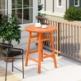 thumbnail image 1 of Costaelm Paradise Outdoor HDPE 35" Round Bar Height Patio Table, Orange, 1 of 9