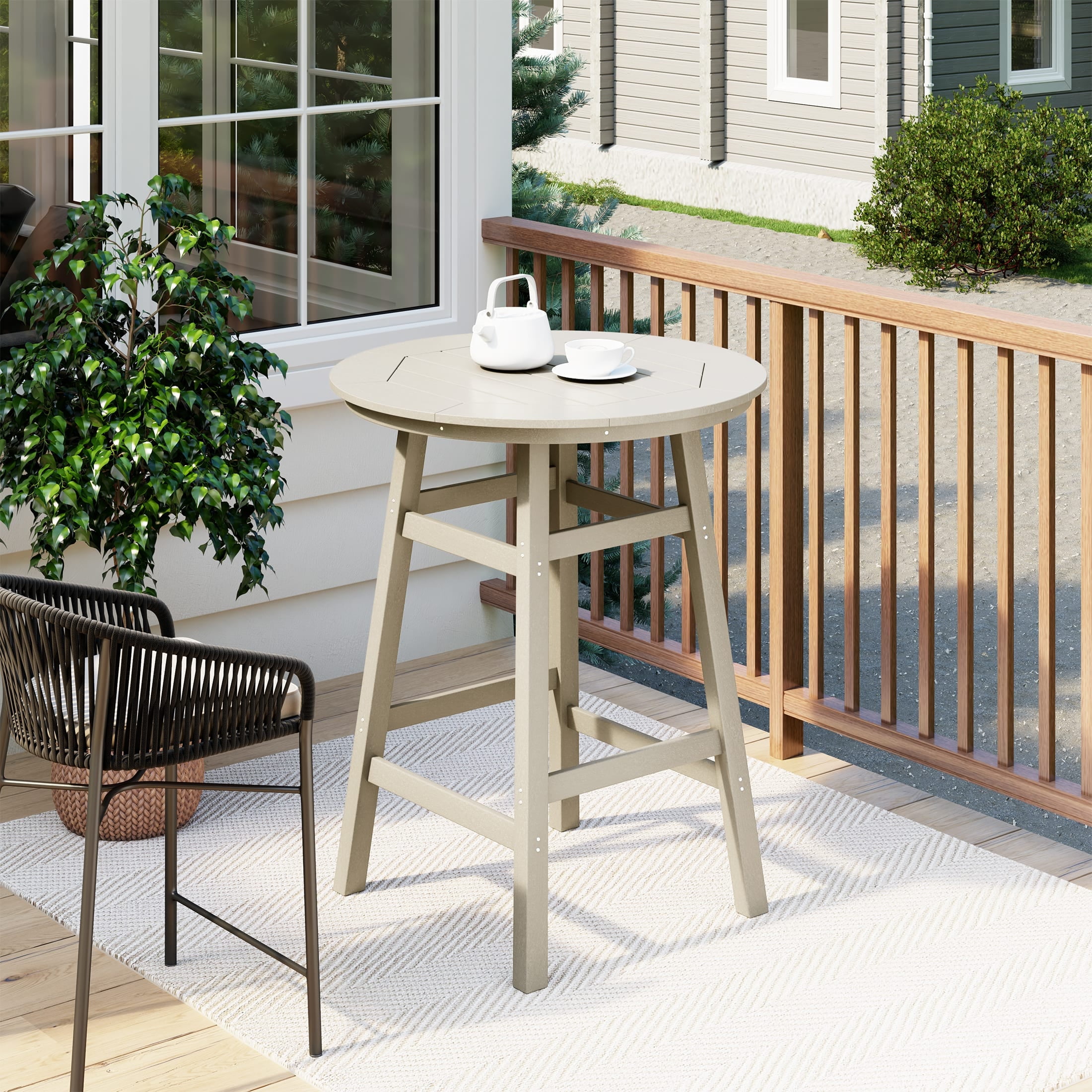 Round bar height patio table hotsell