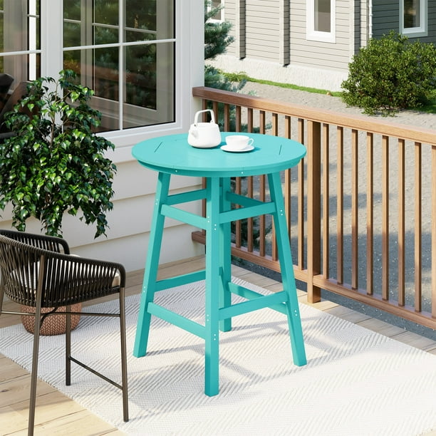 Round bar height patio table sale