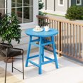 thumbnail image 1 of Costaelm Paradise Outdoor HDPE 35" Round Counter Height Patio Bar Table, Pacific Blue, 1 of 9