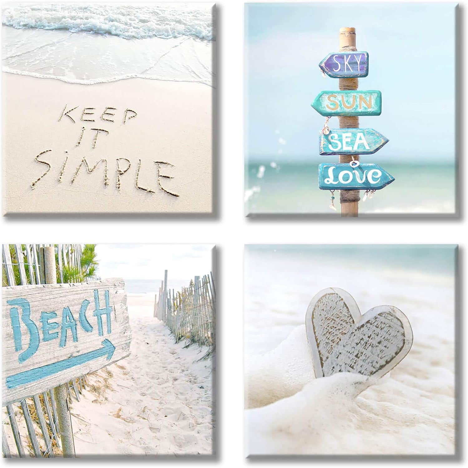 Costal Canvas Wall Art Picture: Beach Photographic Canvas Artwork for ...
