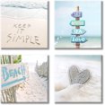 thumbnail image 1 of Costal Canvas Wall Art Pictures: Beach Photographic Canvas Artwork for Room‘s Wall Decoration (12x12x4Panels), 1 of 7