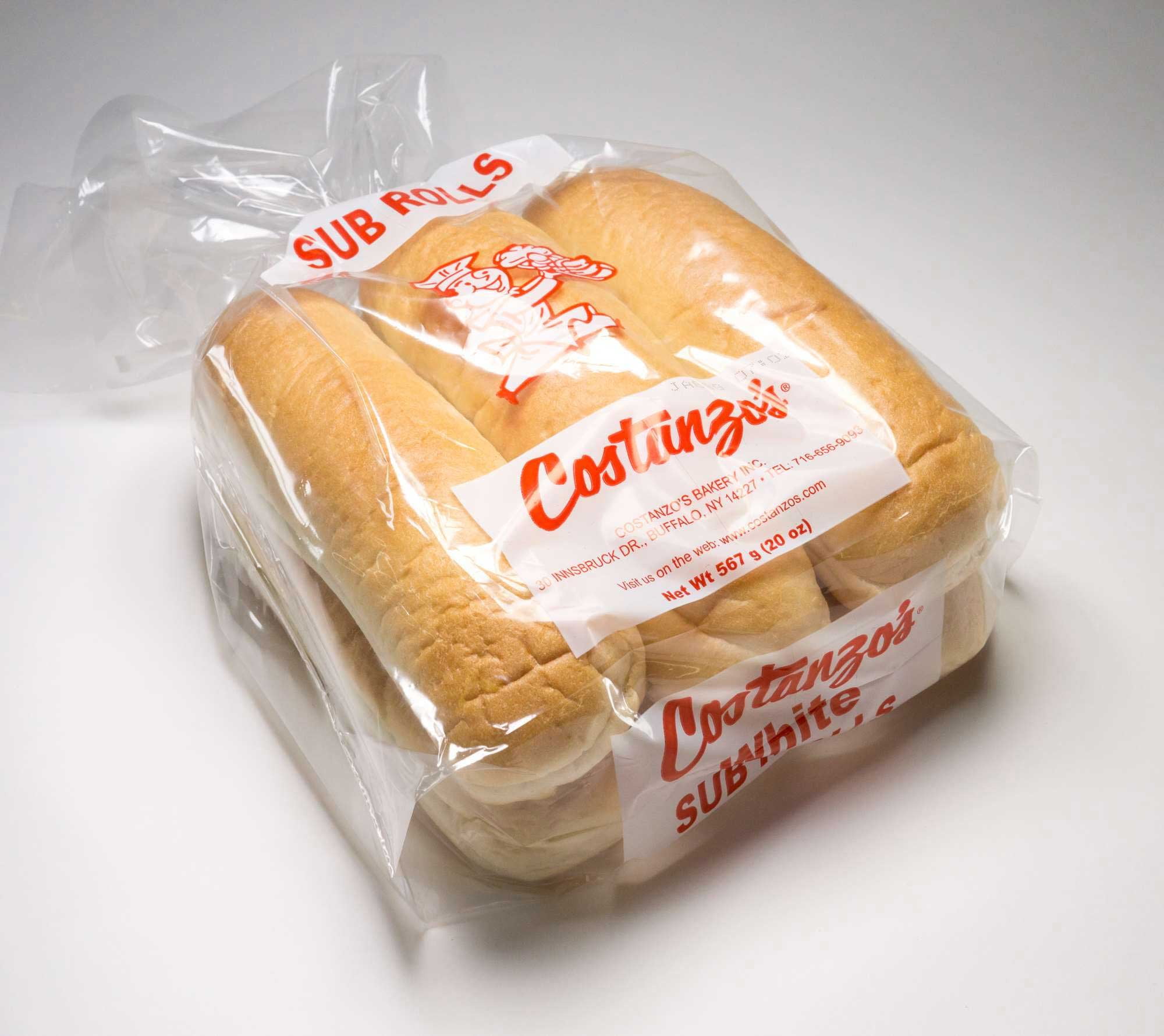 Costanzos Bakery White Submarine Roll, 112 Gram -- 48 per case.