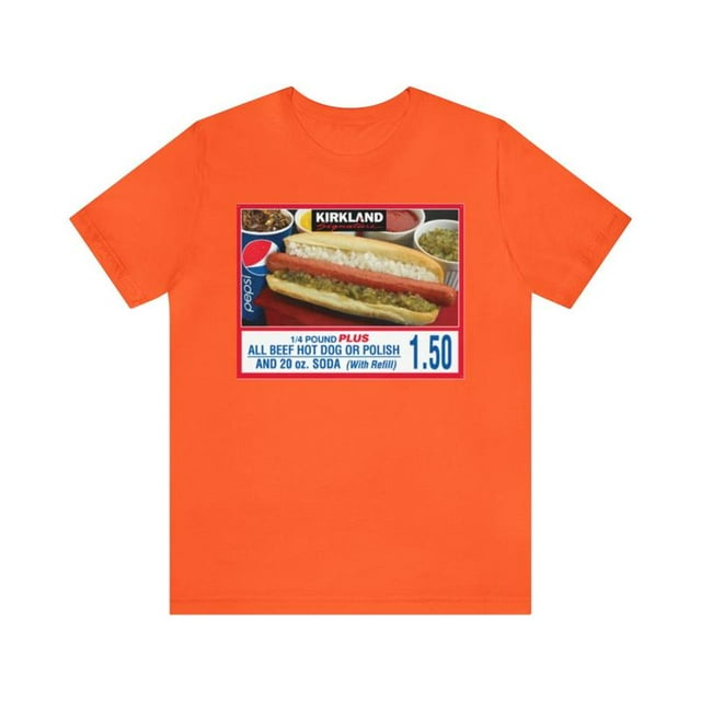 Costco Hot Dog 1. 50 T Unisex Comfort Tee T Shirt, Color Black, Size
