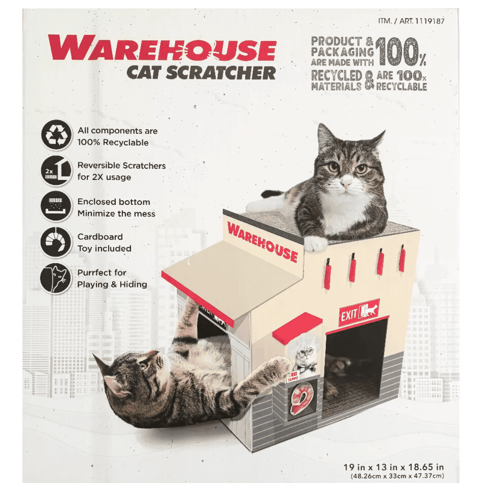 アメリカ コストコ WAREHOUSE キャットスクラッチャー Costco Warehouse Cat Scratcher, Reinforced Cardboard, Spacious