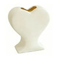 thumbnail image 1 of Costeam 1.2 Liter Heart Shaped Ceramic Vase，Decorative Tabletop Ornament For Home And Valentine's Day Decor, 1 of 7
