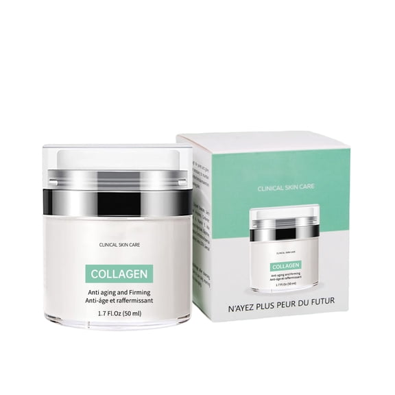 Costeam 1.76 Oz Collagen Anti Aging Firming Cream，Deep Hydrating Gentle Formula for All Skin Types Rejuvenation and Tightening