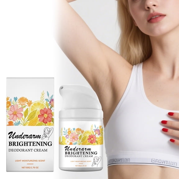 Costeam 1.8 Oz Brightening Antiperspirant Deodorant Cream Long Lasting Odor Protection2 In 1 Cream for Underarm Brightening Sweat Reduction Odor Control and Smooth Skin