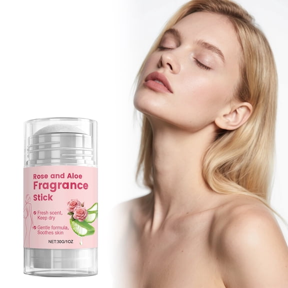 Costeam 1 Oz Rose and Aloe Vera Fresh Scent Stick Calming HydratingDual Extract Stick for Skin Calming Hydration Boost Fresh Fragrance and On The Go Care