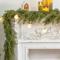 Costeam 1 PC 180CM Christmas Artificial Cliff Cedar Garland Realistic Pine Cypress Vines Realistic Greenery Plant Decor for Table Mantle Wall Decor Indoor Outdoor