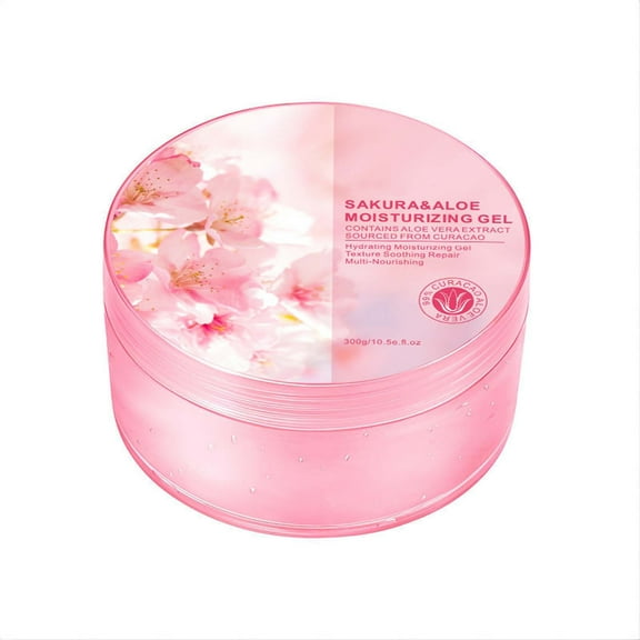 Costeam 10.58 Oz Cherry Blossom Aloe Vera Gel,Soothing Hydrating Gel for Sun Burn Relief and Daily Skin Care