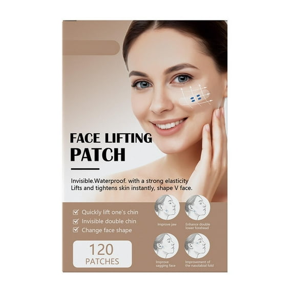 Costeam 120 Counts Facial Lifting Firming Patches，Invisible Strips for Skin Tightening Wrinkle Reduction and Tightening