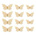 thumbnail image 1 of Costeam 12PCS Gold Butterfly Wall Stickers Removable Decorations Durable for Birthdays Party Celebrations Home, 1 of 8
