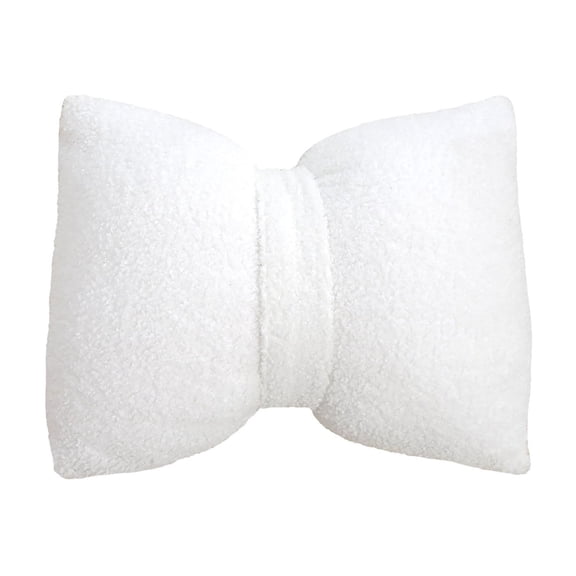 Costeam 16x12IN Solid Color Linen Bow Pillow Two-Purpose Lumbar Sofa Cushion Soft Washable Mother's Day Gift