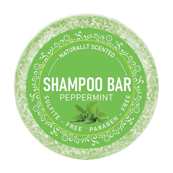 Costeam 2.12 Oz Green Mint Refreshing Shampoo Bar,Cooling Scalp Cleansing Bar for Hair Freshness and Shine Enhancement