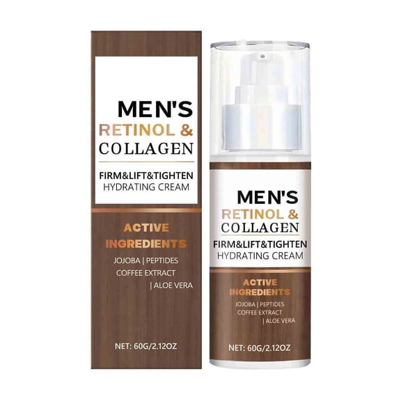 Costeam 2.12 Oz Men’s Retinol Collagen Moisturizing Cream，Anti Aging Balm for Men’s Skin Hydration and Firming