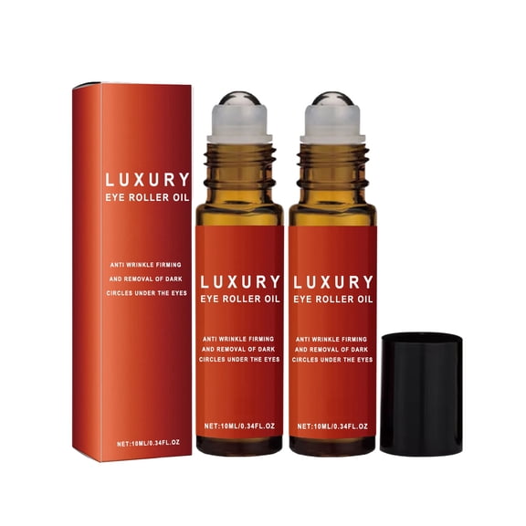 Costeam 2 Packs 0.34 Fl Oz Each Anti Wrinkle Firming Eye Roller Ball Essential Oil，Massaging Oil for Eye Area Rejuvenation and Care