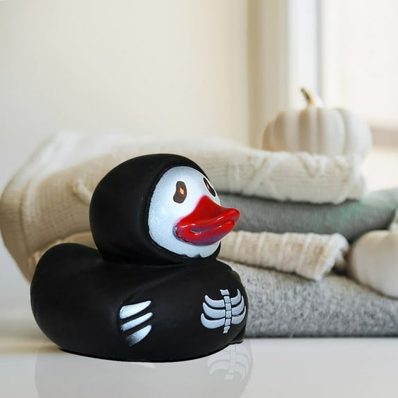 Costeam 2pcs Halloween Horror Ducks Ghost Face Can Press The Little Ducks Spooky Car Dashboard & Desk Decor – Halloween Horror Collectible – 3D Printed Decorations for Festival