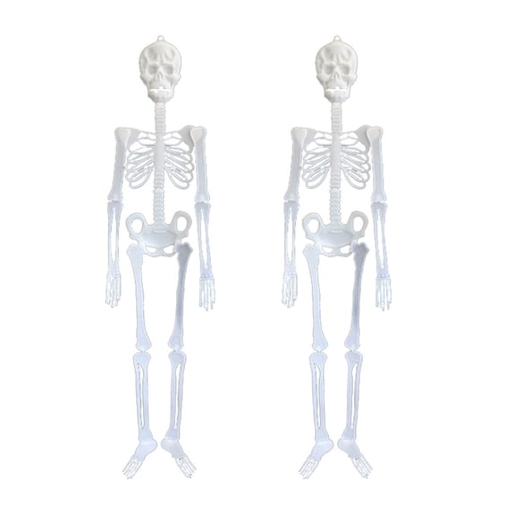 Costeam 2pcs Halloween Skeleton Luminous Glow in-The-Dark Skeleton for Halloween Party Bar Wall Sticker Decor Outdoor Yard Garden