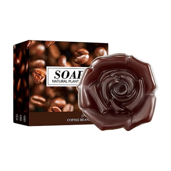 Costeam 3.53 Oz Coffee Bean Oil Infused Handmade Soap Bar，Multi Purpose Cleansing Bar for Face and Body Care