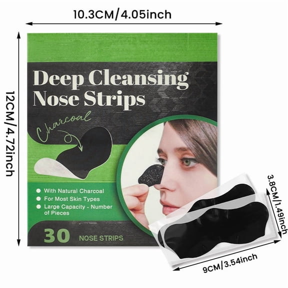 Costeam 30 Counts Blackhead Remover Nose Strips，Deep Cleansing Peel Off Strips for Pore Unclogging and Oil Control
