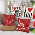 thumbnail image 1 of Costeam 4PC Valentine's Day Love Printed Pillow Set, Girlfriend Gift, Soft Sofa Bedside Home Cushions, 1 of 6