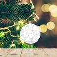 thumbnail image 1 of Costeam 6 PCS Christmas Large Velvet Balls Ornaments 3 In Shatterproof White Green Tree Hanging Plastic Ball Set Xmas Bulk Flocked Ornaments for Christmas Tree Home Party, 1 of 8
